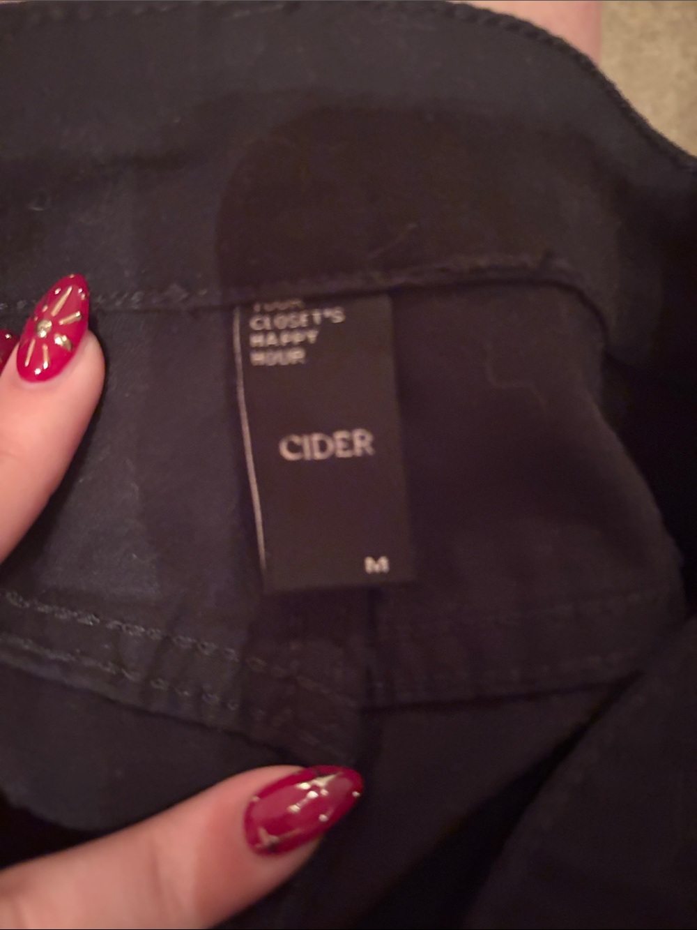 Cider black jeans with flowers - Picture 2 of 2